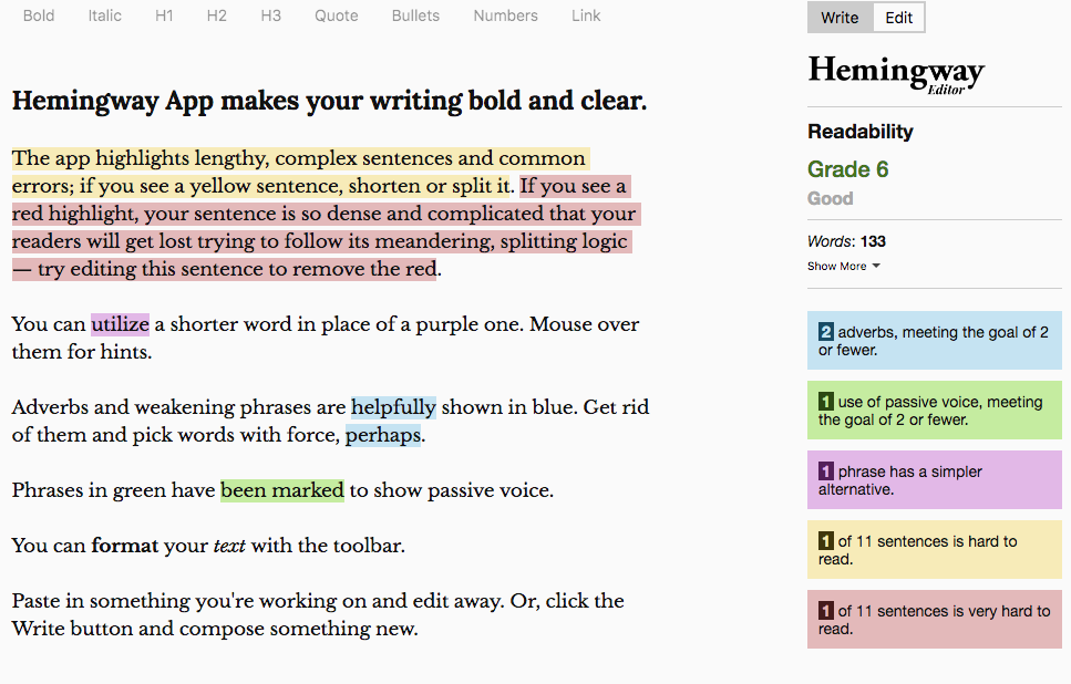 Hemmingway App - 5 Tools ini Bantu Tingkatkan Kemampuanmu untuk Jadi Seorang Penyedia Jasa Penulis Artikel Profesional Hemmingway App - 5 Tools ini Bantu Tingkatkan Kemampuanmu untuk Jadi Seorang Penyedia Jasa Penulis Artikel Profesional