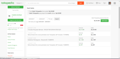 Terima Dana Hasil Penjuala - Cara Menjual Barang di Tokopedia Terima Dana Hasil Penjuala - Cara Menjual Barang di Tokopedia