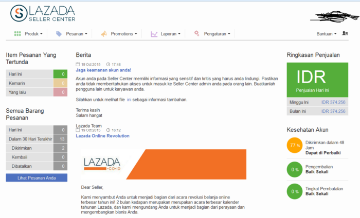 Miliki Akun Penjual di Lazada - cara jualan di Lazada Miliki Akun Penjual di Lazada - cara jualan di Lazada