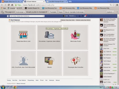 cara membuat fanspage facebook - image : ivanfr999.blogspot.com